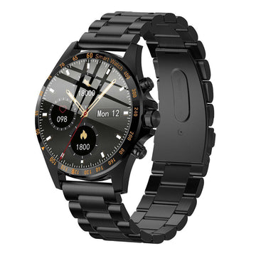 Smart Watch for Men Women with Blood Pressure Monitor Heart Rate Sleep Monitor Stainless Steel or Leather Strap Fitness Smartwatch Pedometer IP67 Waterproof Watch for Android iOS Phones Findtime